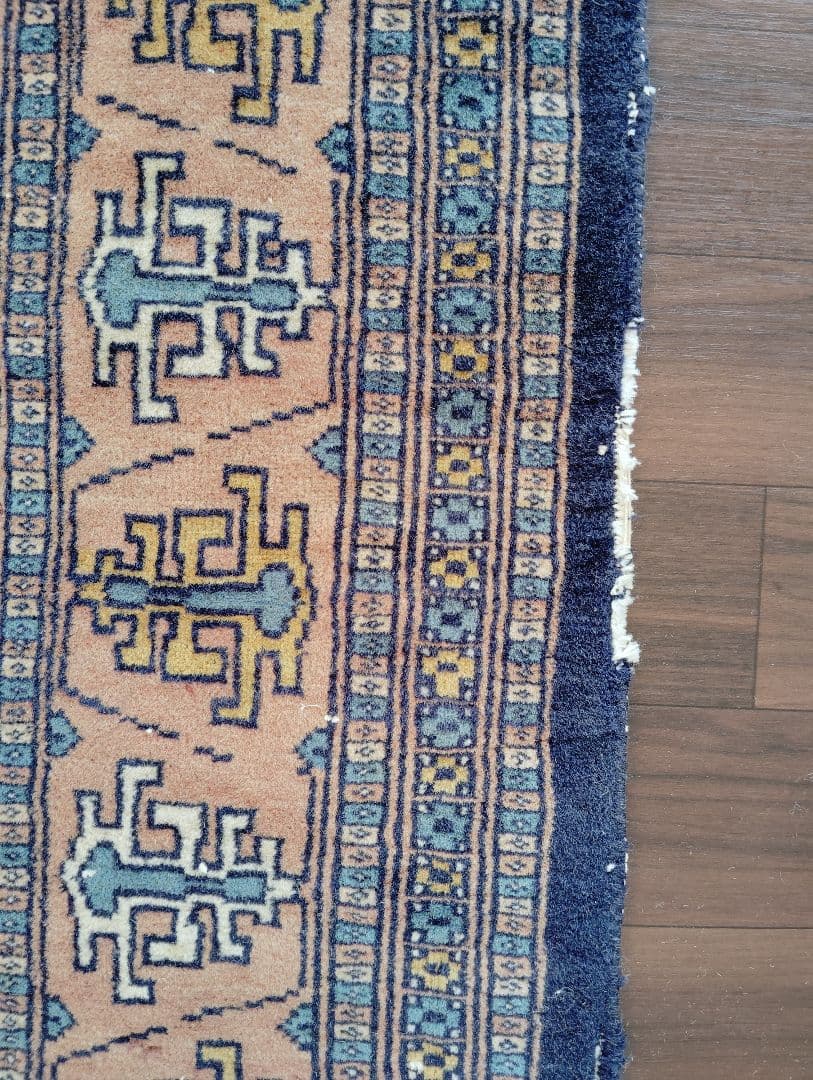 ウール製 幾何学模様 ラグ・カーペット　着払