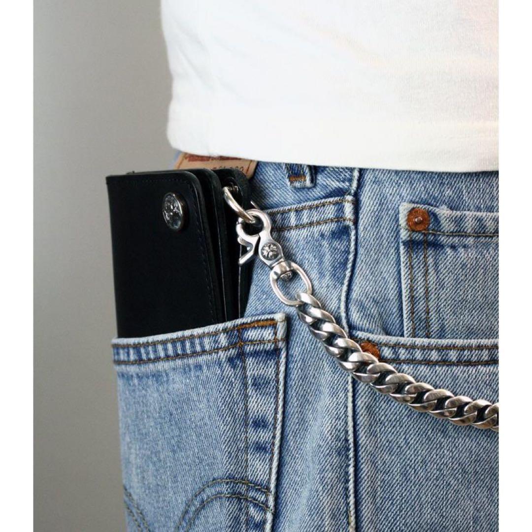 確実正規品 アージェントグリーム ウォレットチェーン ナロータイプ 40cm