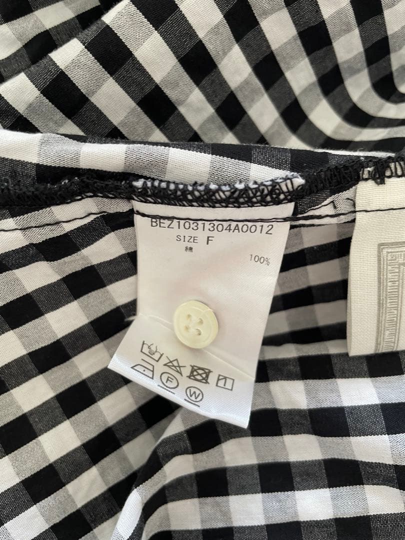 BEARDSLEY 先染め ギャザー ワンピース ギンガムチェック チュニック