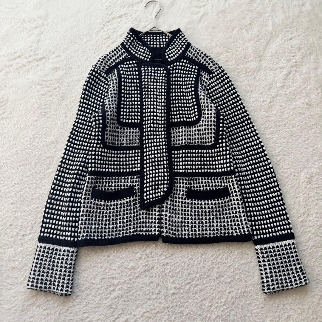 ダブルスタンダードクロージング ニットブルゾン　ジャケット スタンドカラー