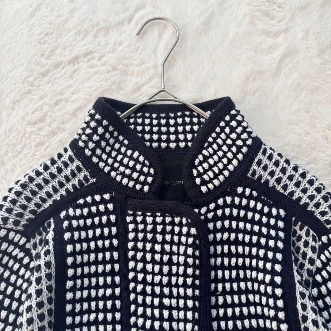 ダブルスタンダードクロージング ニットブルゾン　ジャケット スタンドカラー