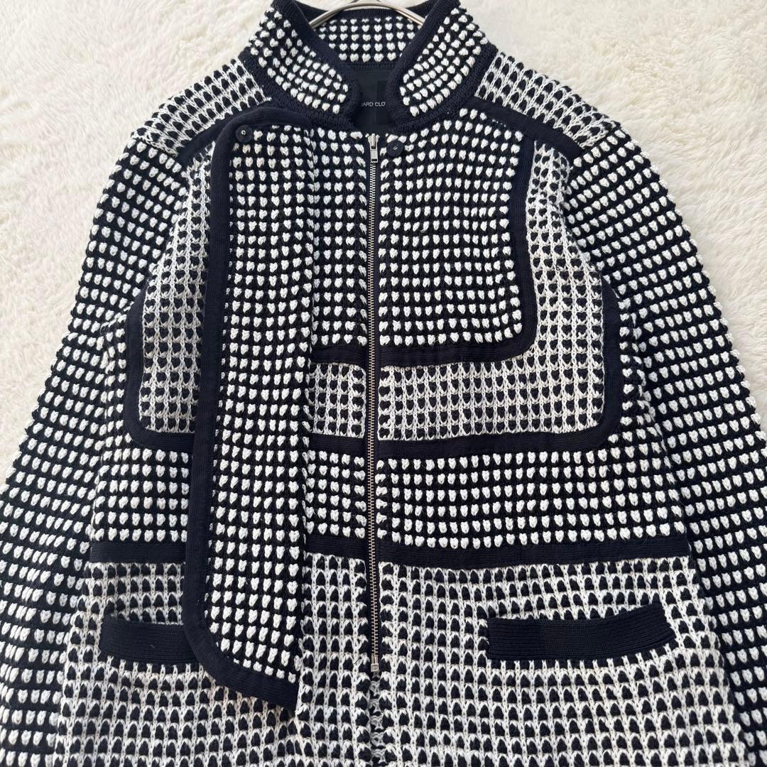 ダブルスタンダードクロージング ニットブルゾン　ジャケット スタンドカラー