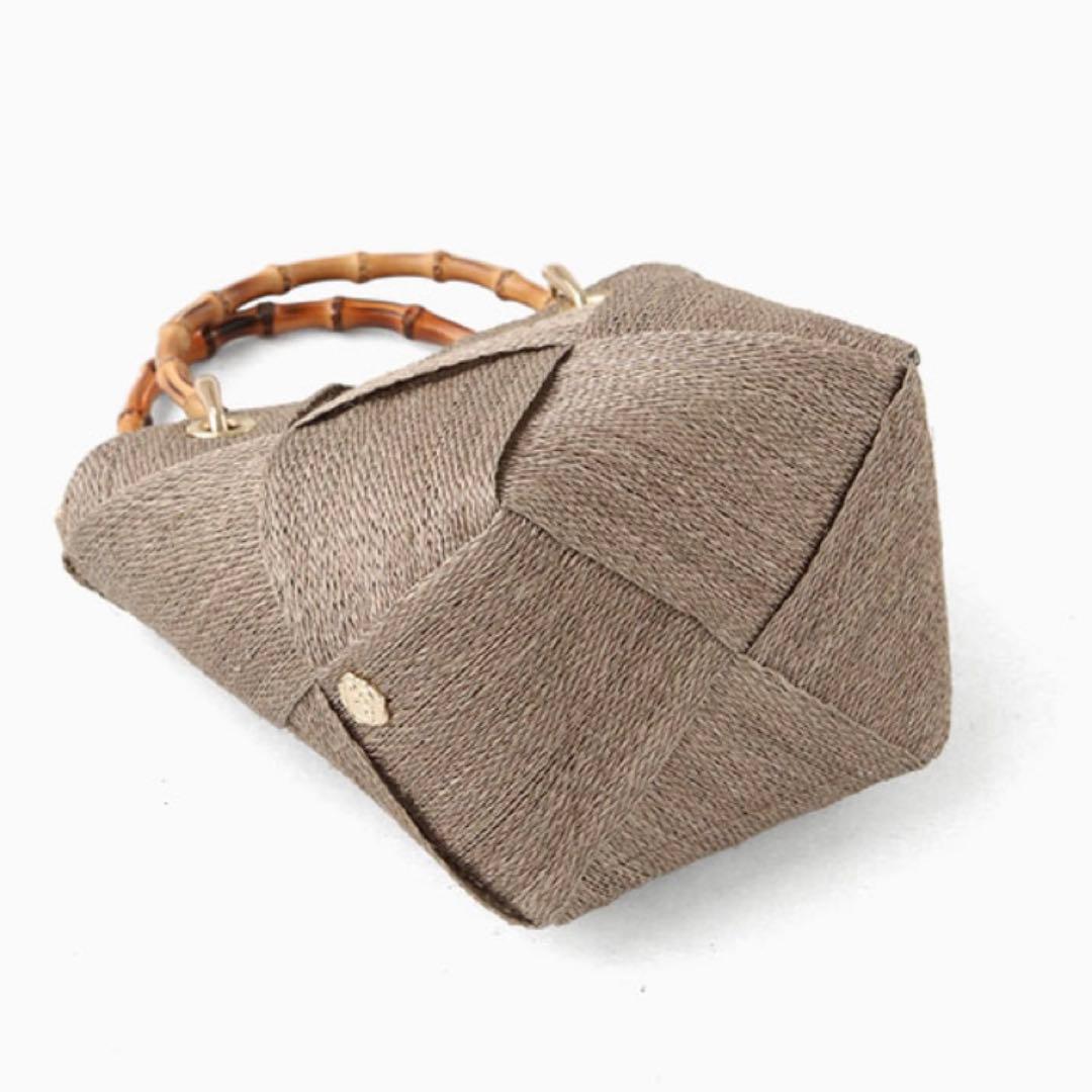 ヴィオラドーロ かごバッグ アバカメッシュ バンブーハンドル