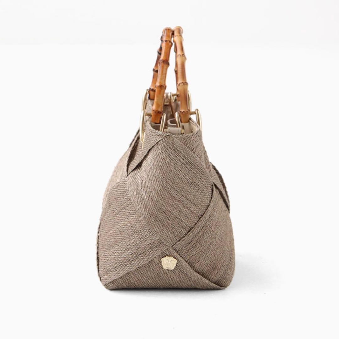 ヴィオラドーロ かごバッグ アバカメッシュ バンブーハンドル