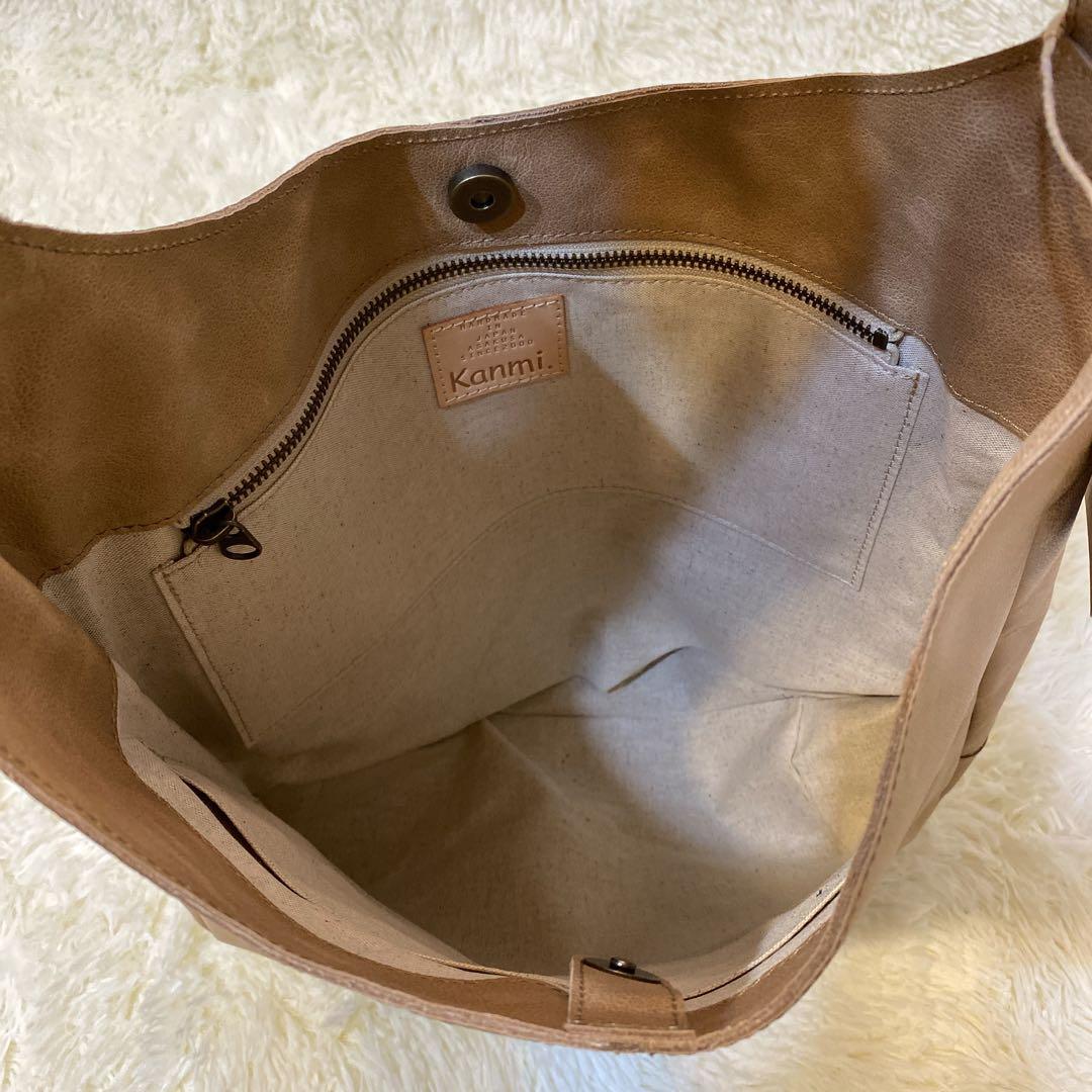 kanmi.カンミfuwari ワンショルダーバッグ★グレージュ