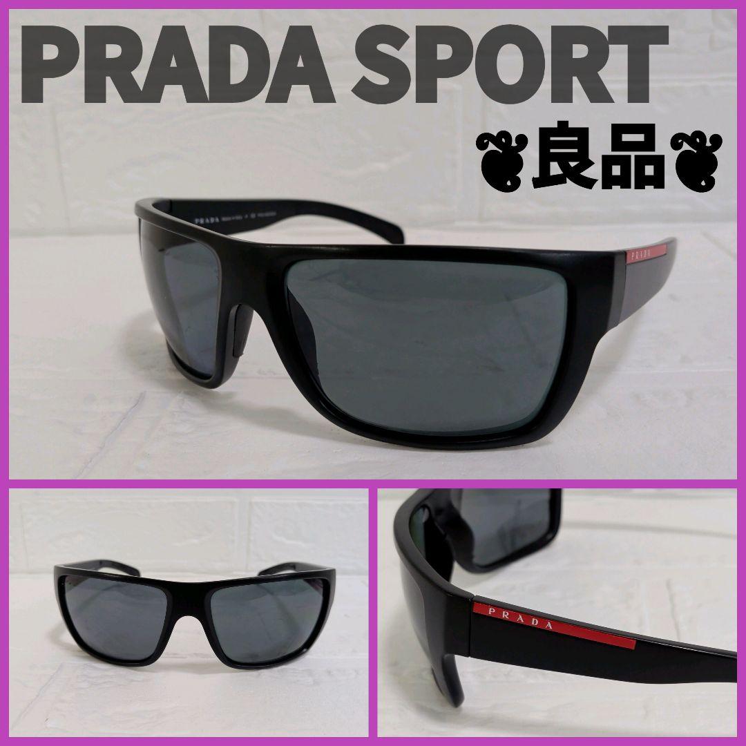 良品✨️　PRADASPORT　サングラス　ウェリントン　ブラック　レッド