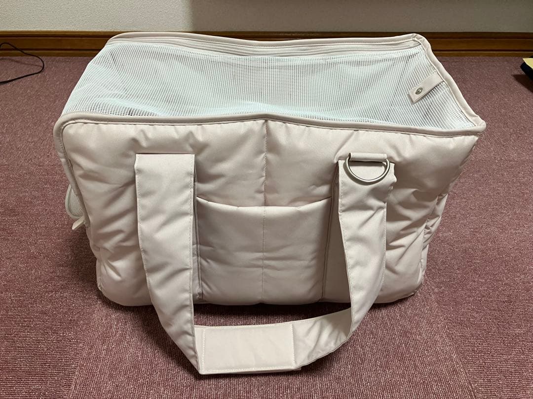 ARISAさま専用　ジェラートピケ　メッシュ上部 キャリーバッグ