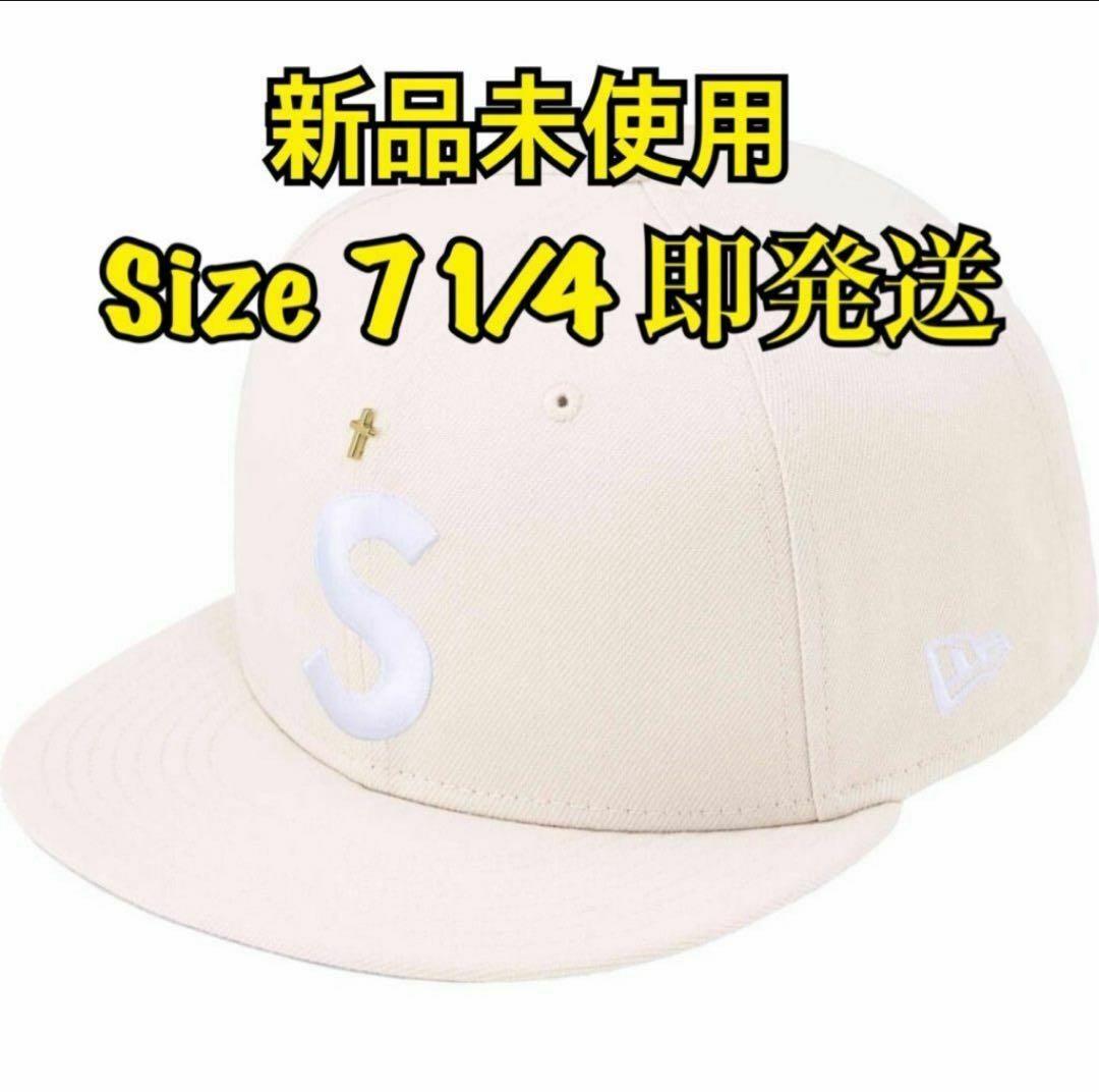 Supreme Gold Cross S Logo New Era 白1