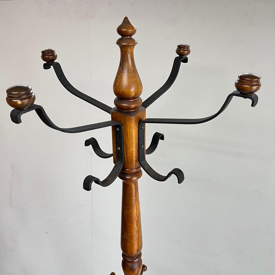 オールド カリモク ハンガーラック 昭和レトロ コロニアル z441