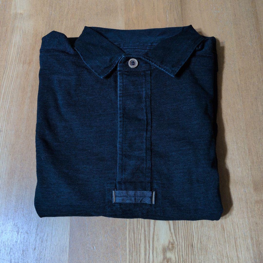 未使用タグ付45rpmインディゴポロシャツ