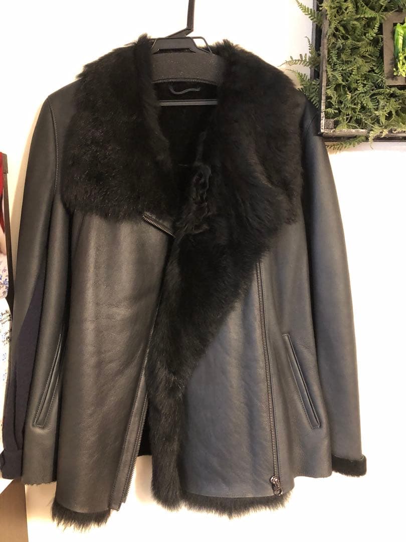 2/15限定❗️PLAIN PEOPLE レザー&カシミア混ニット　ジャケット