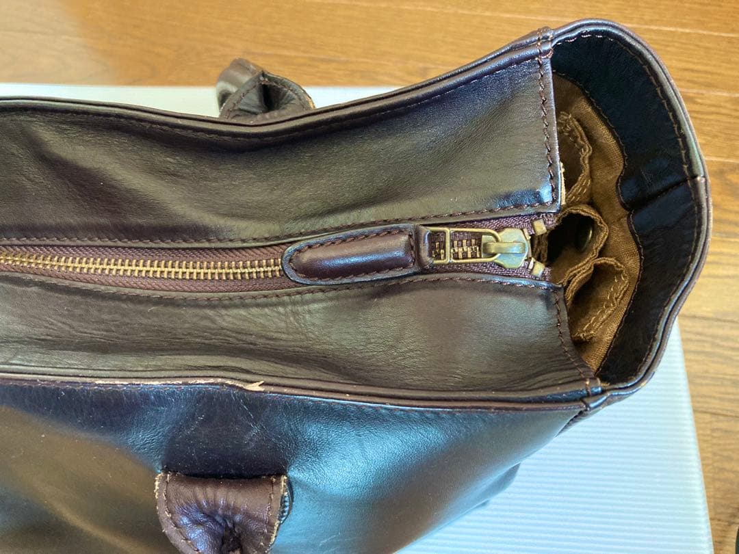 MOTHER HOUSE マザーハウス　本革　バッグ　ダークブラウン