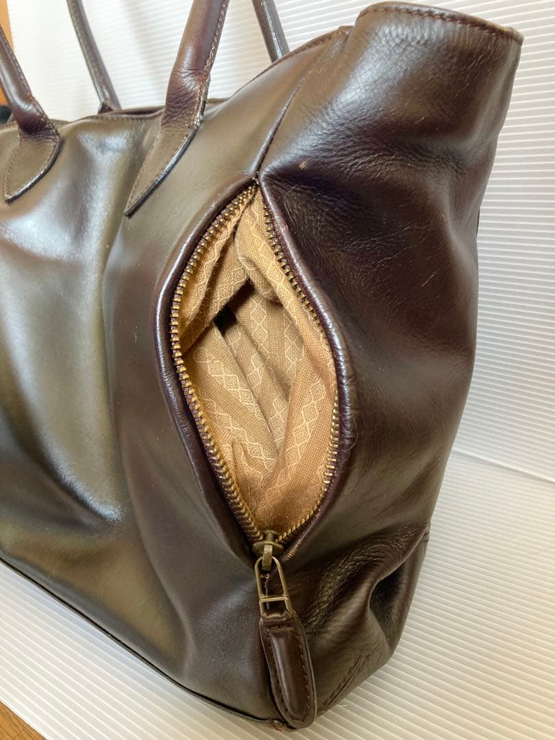 MOTHER HOUSE マザーハウス　本革　バッグ　ダークブラウン