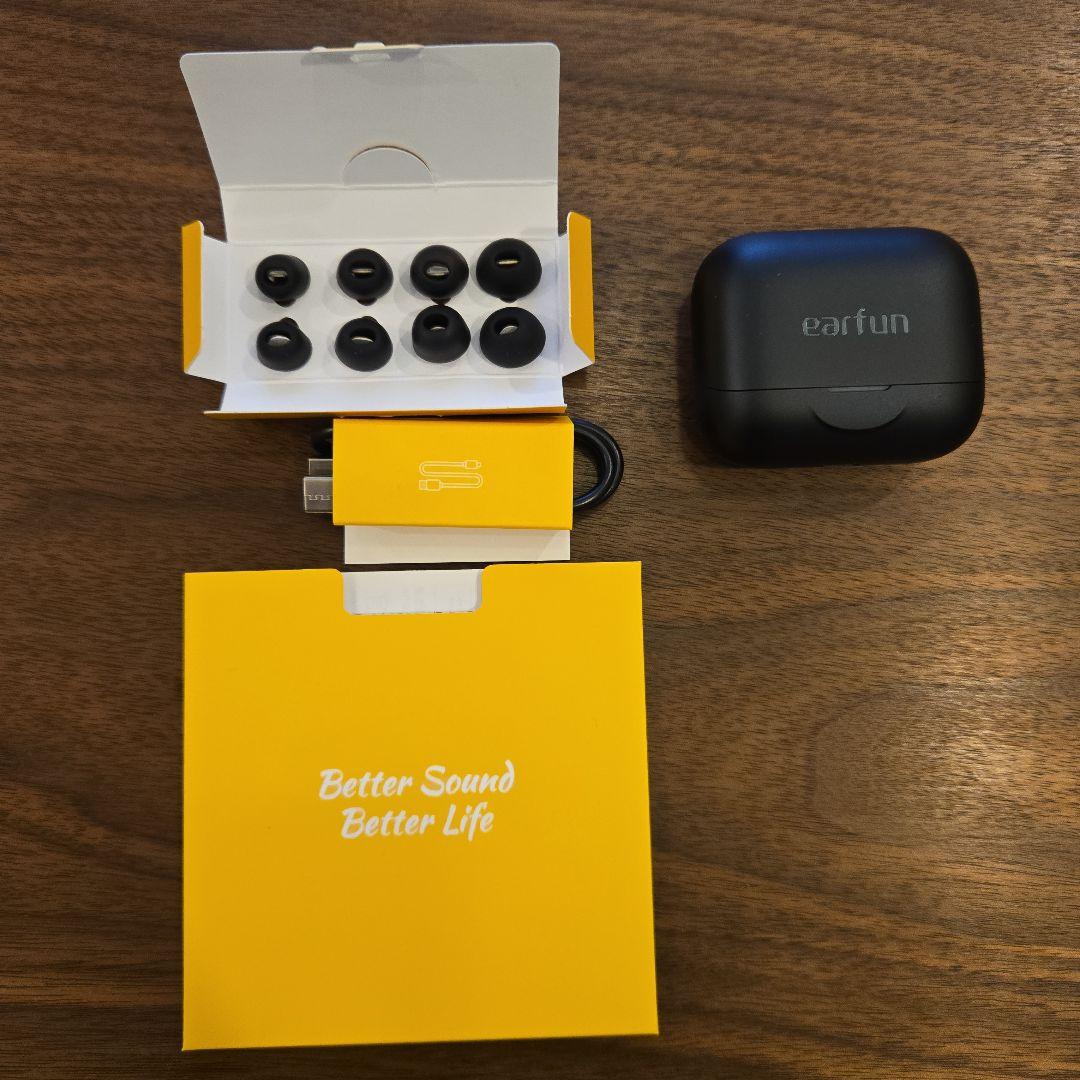 最新型ワイヤレスイヤホン EarFun Air Pro 4+ 数時間の試用のみ