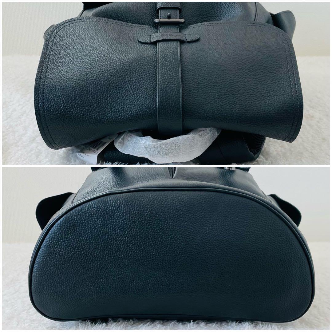 tomo【未使用】COACH リュック オールレザー 黒 ビジネスリュック