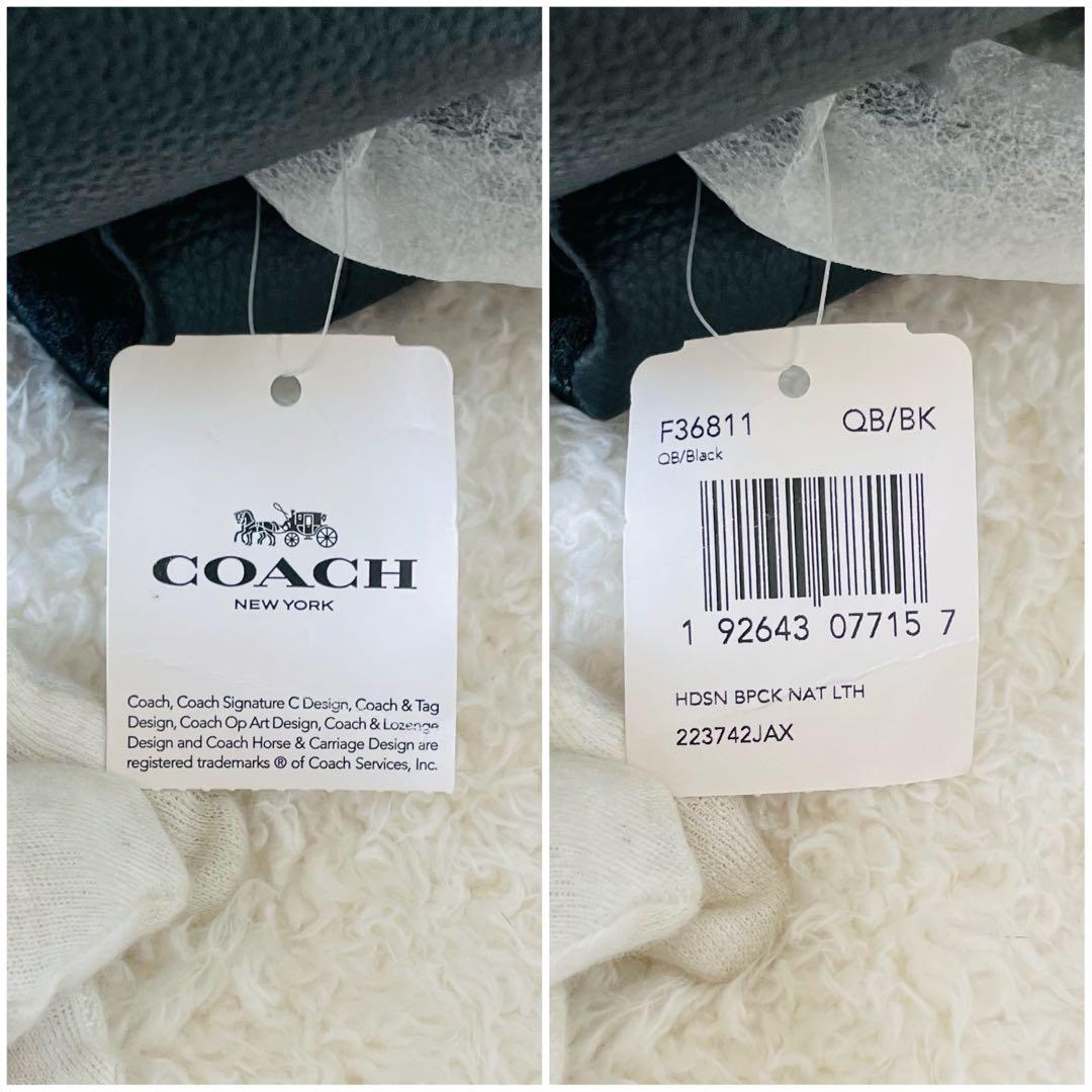tomo【未使用】COACH リュック オールレザー 黒 ビジネスリュック