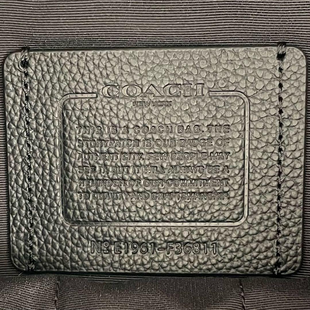 tomo【未使用】COACH リュック オールレザー 黒 ビジネスリュック