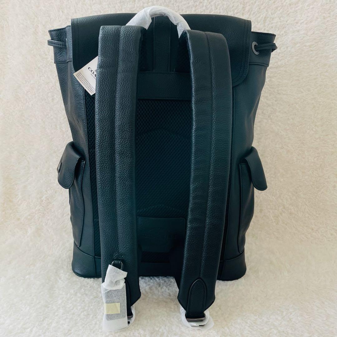 tomo【未使用】COACH リュック オールレザー 黒 ビジネスリュック