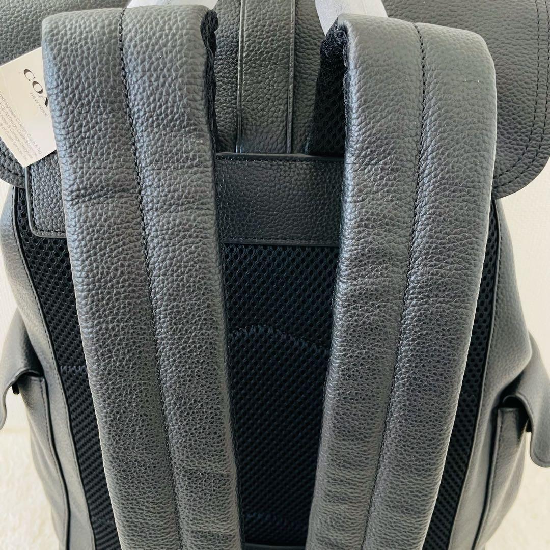 tomo【未使用】COACH リュック オールレザー 黒 ビジネスリュック