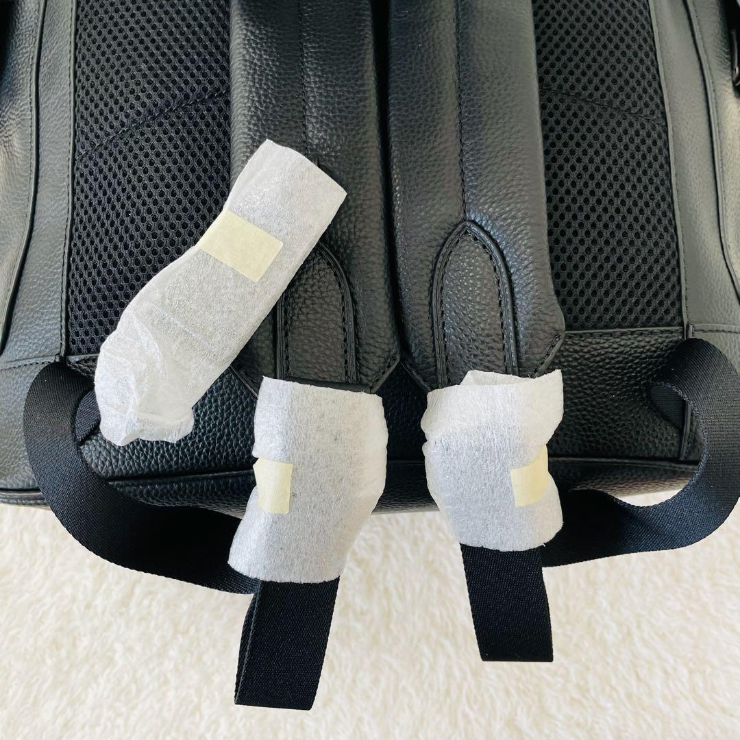 tomo【未使用】COACH リュック オールレザー 黒 ビジネスリュック