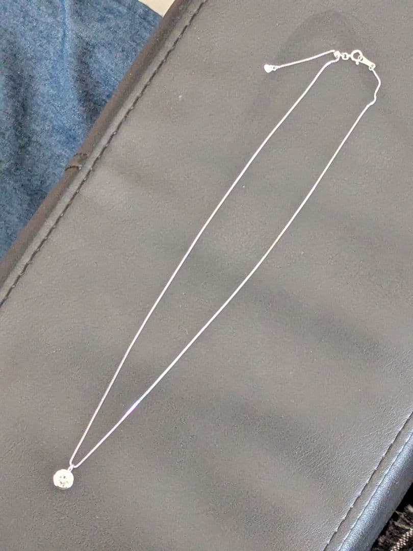 K18WG使用 1.076ct Ｄ SI1 EX HC天然ダイヤモンドネックレス