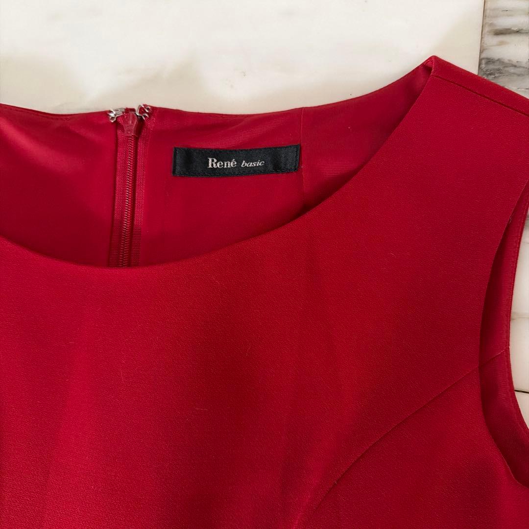 Rene ルネ　赤ワンピース　34 美品❣️