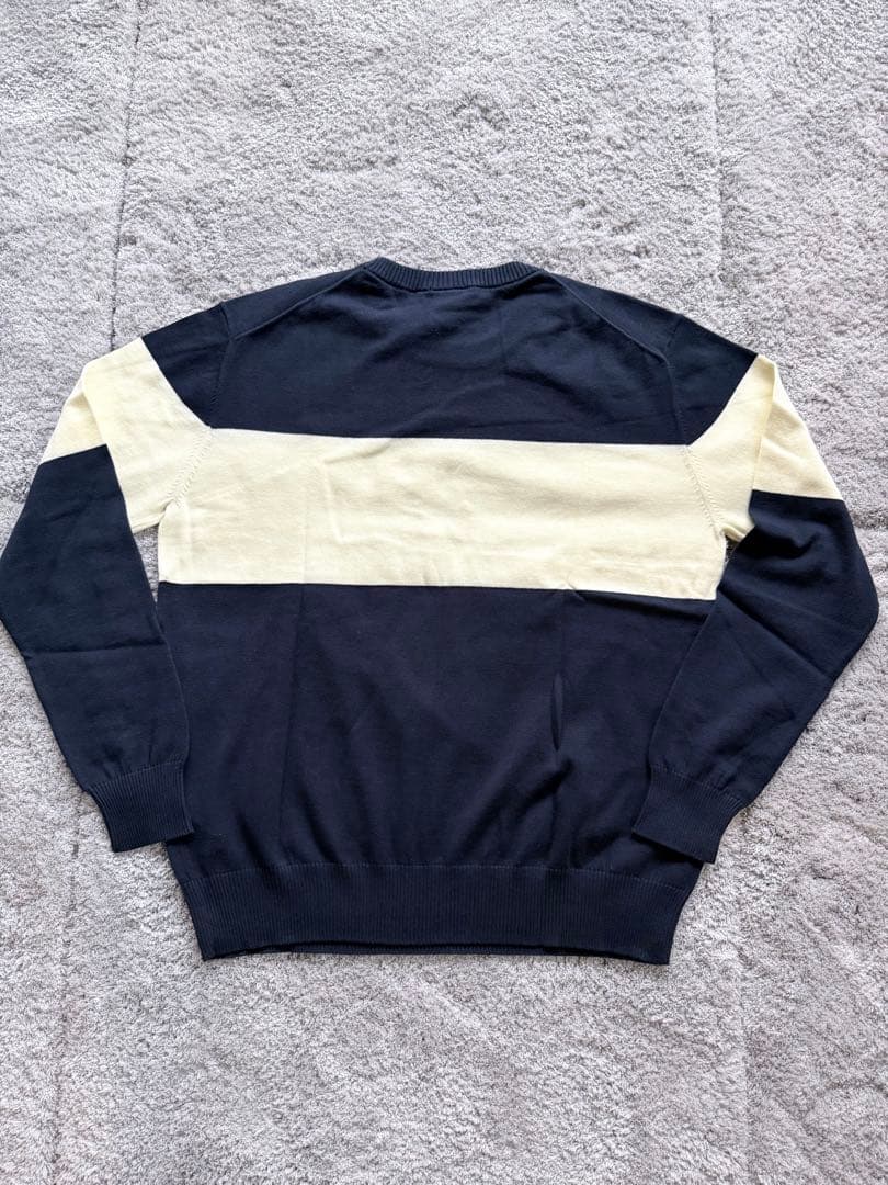 【新品】mutaMARINEコットンセーター　ネイビー×ホワイトXLサイズ