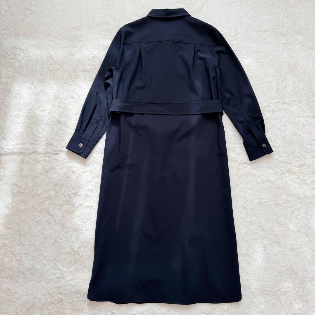新品✨SOEJU ソフトオックスシャツワンピース　XSサイズ　ネイビー 現行品