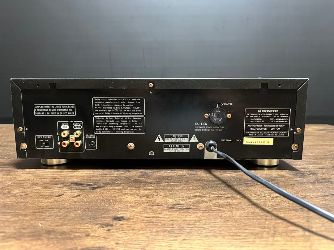 Pioneer パイオニアCTーW840R 動作品