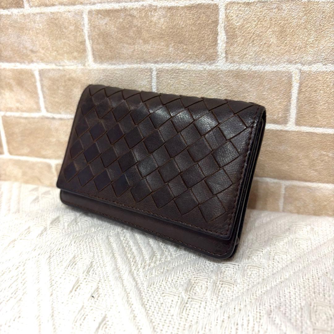 ボッテガヴェネタ イントレチャート ブラウン 名刺入れ【60】