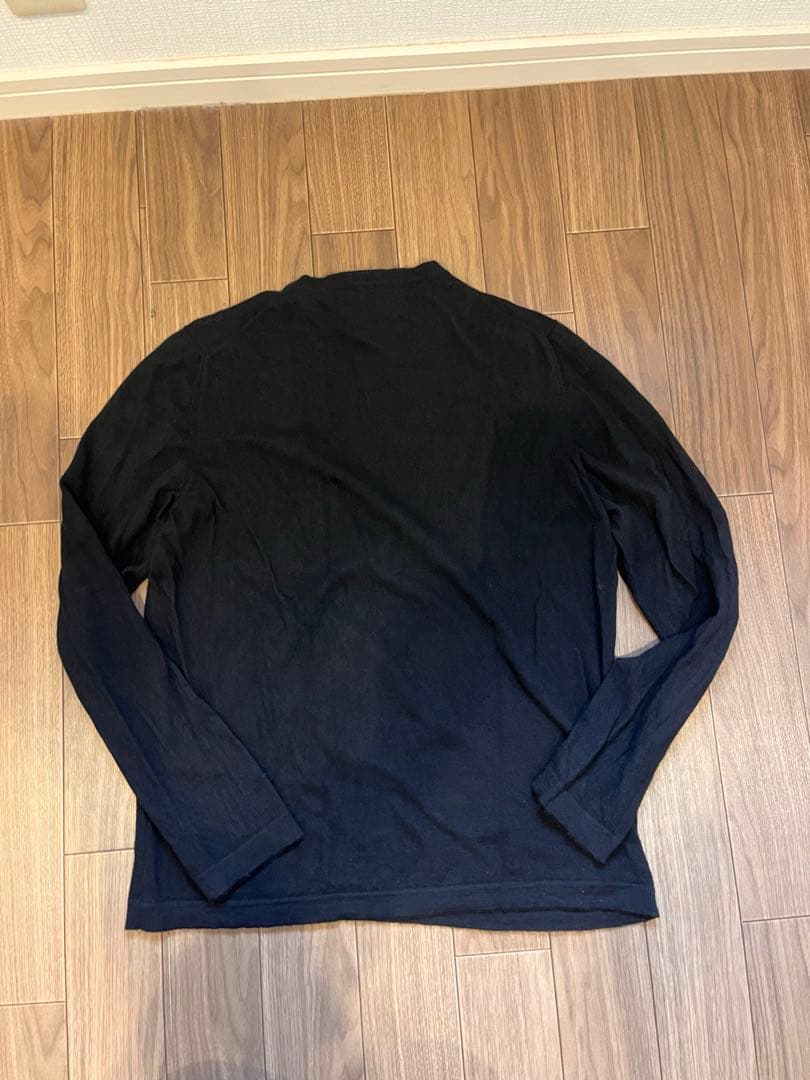 イタリア製　helmut lang ブラック　ニット長袖シャツ ヘルムートラング