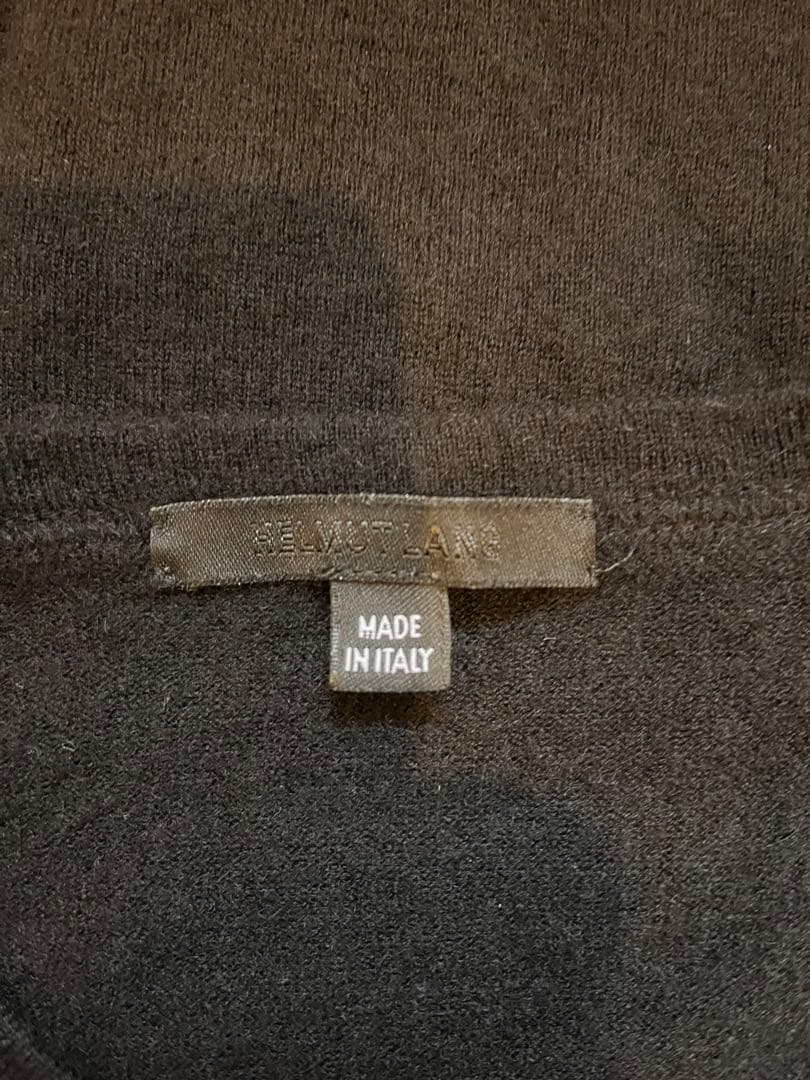 イタリア製　helmut lang ブラック　ニット長袖シャツ ヘルムートラング