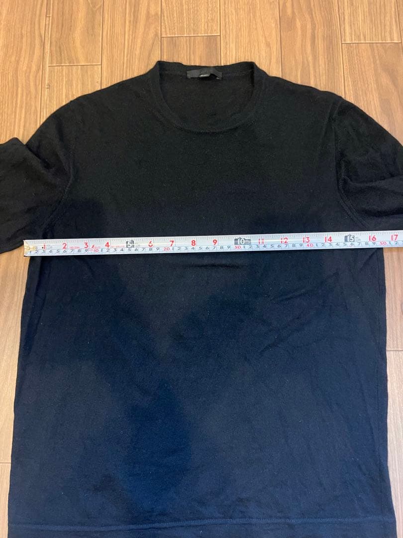 イタリア製　helmut lang ブラック　ニット長袖シャツ ヘルムートラング