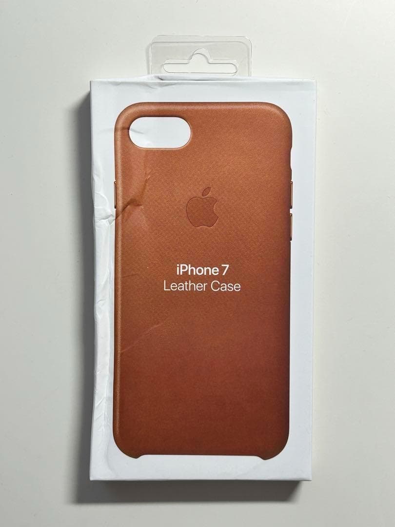 【新品】純正 iPhone 7 / 8 / SE レザーケース・サドルブラウン①