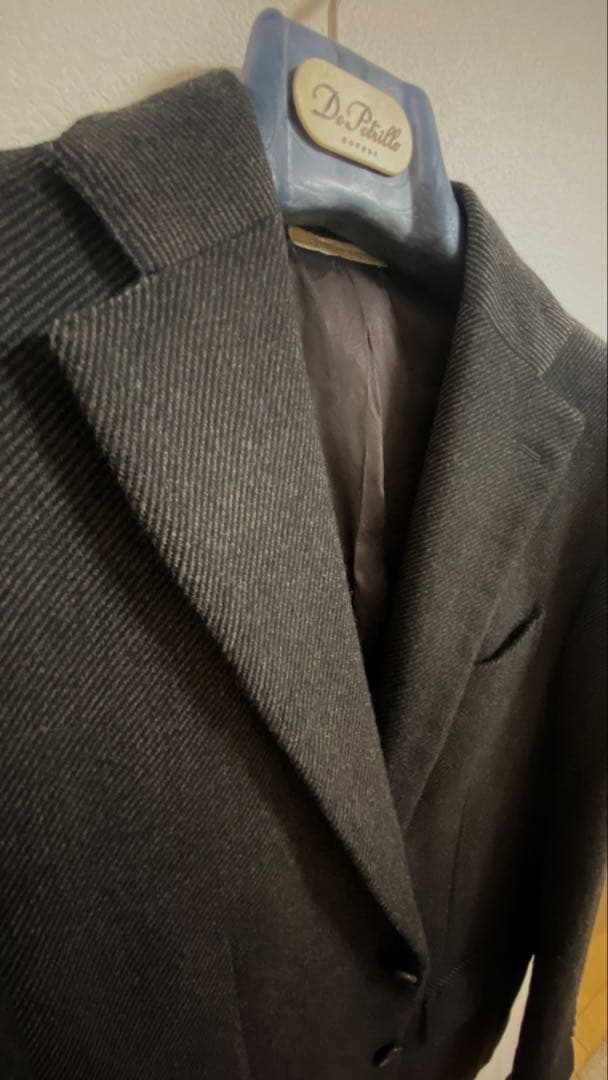 デ・ペトリロ Tagria46 Drop7 イタリア製　ダークグレースーツ