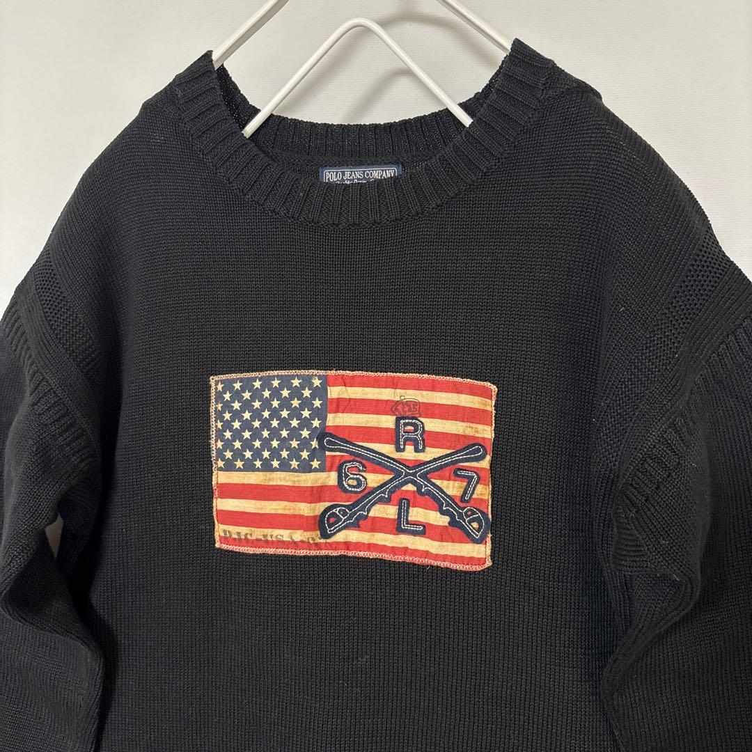 極美品 POLO JEANS Ralph Lauren 星条旗 ポロ ニット