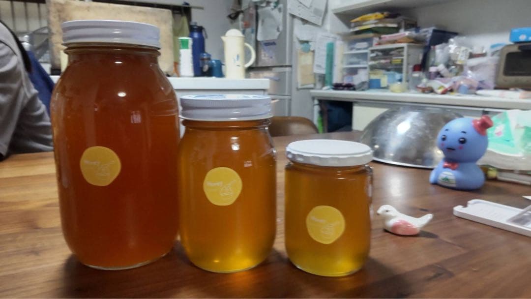 日本ミツバチの純粋天然百花ハチミツ 1200g