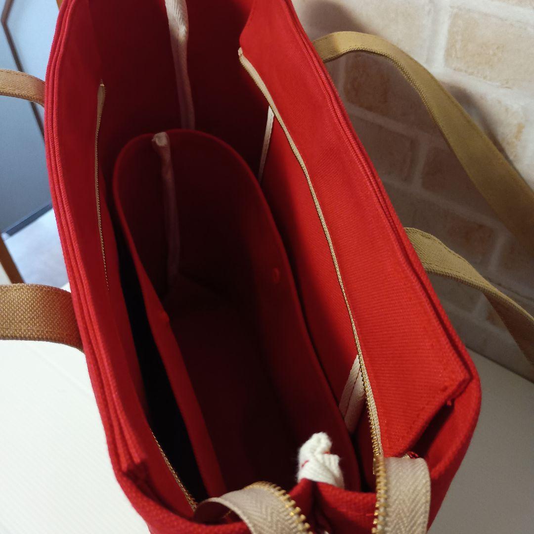 かわいやいちご 倉敷帆布8号使用 トートバッグ（L）