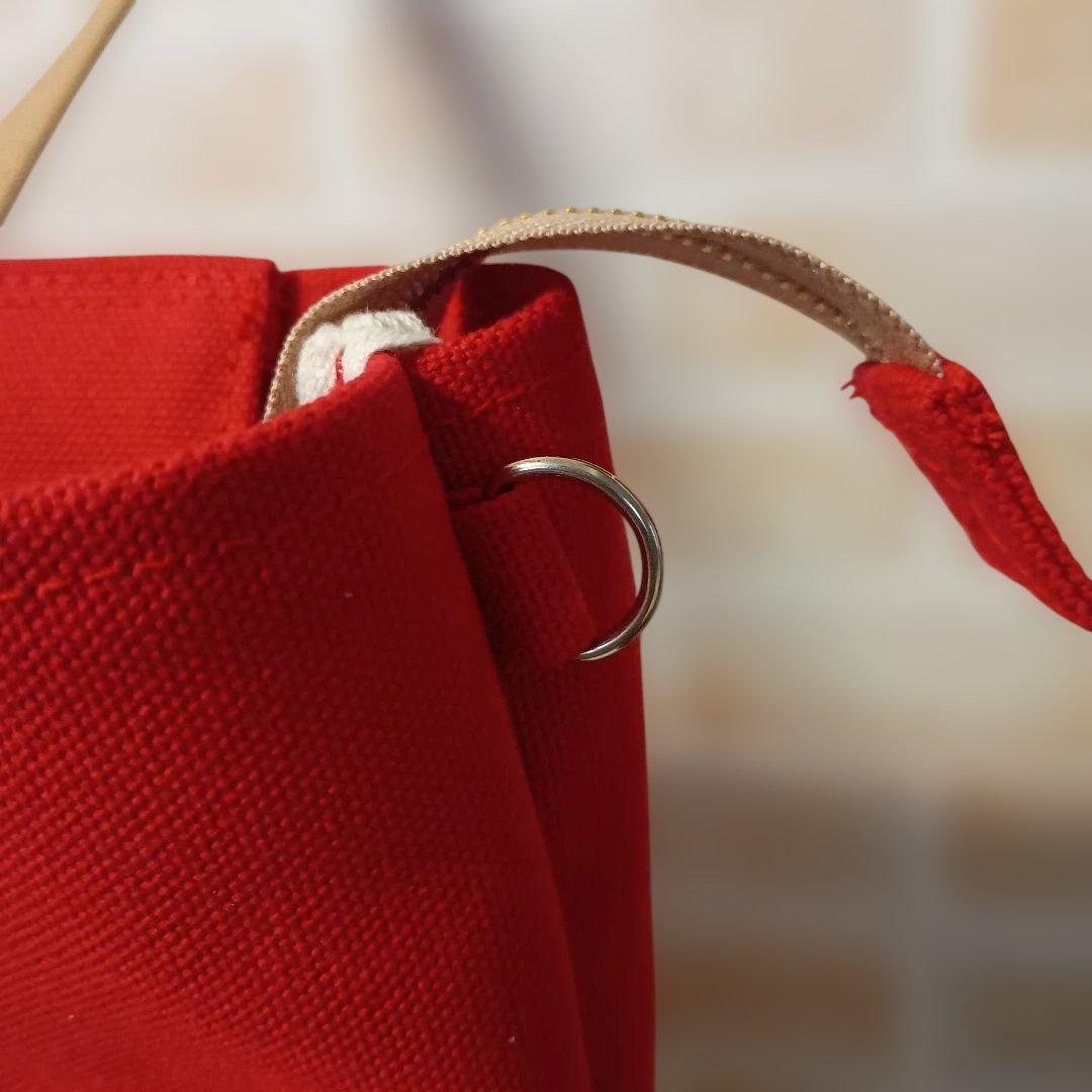 かわいやいちご 倉敷帆布8号使用 トートバッグ（L）