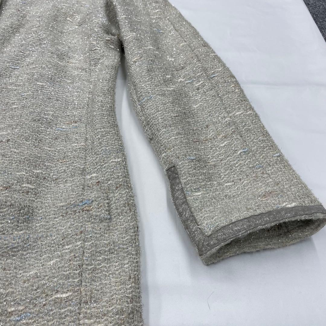 希少モデル✨CHANEL ツイード　ジャケット　グレー　リボン