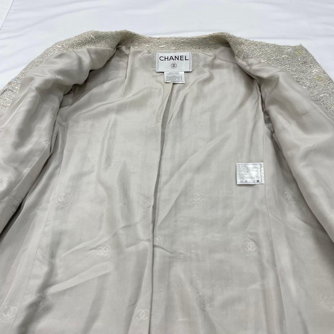 希少モデル✨CHANEL ツイード　ジャケット　グレー　リボン