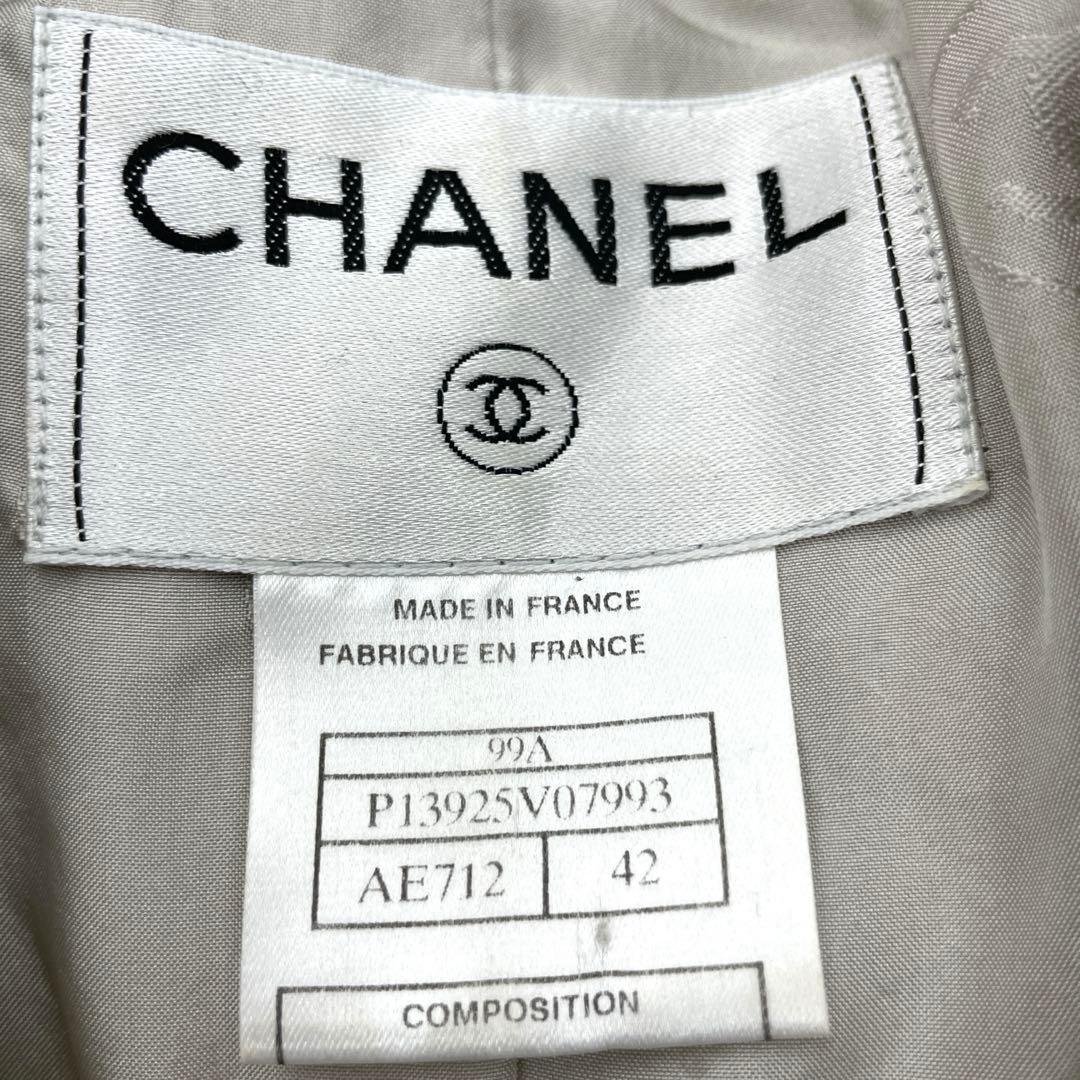 希少モデル✨CHANEL ツイード　ジャケット　グレー　リボン