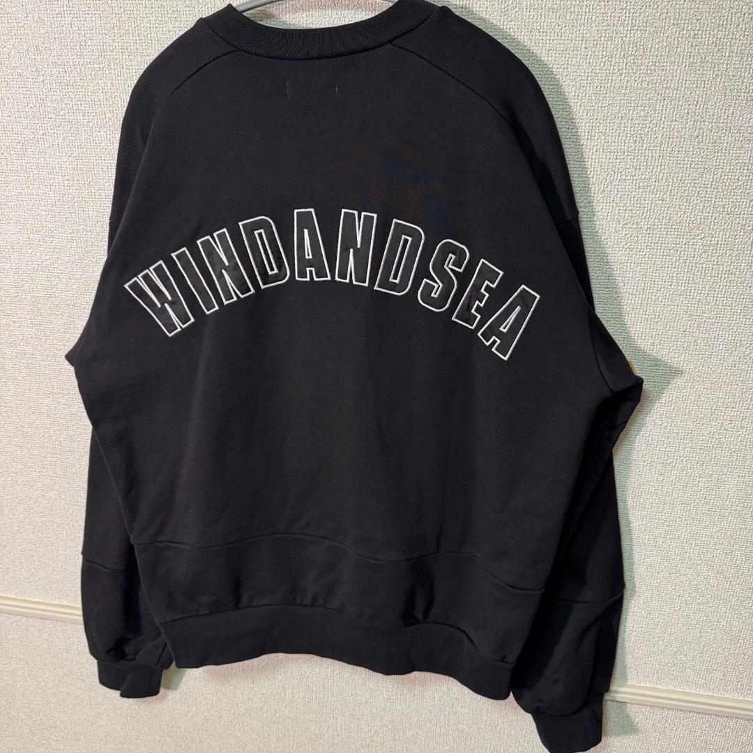 【美品】WIND AND SEA ウィンダンシー バックロゴ スウェット L