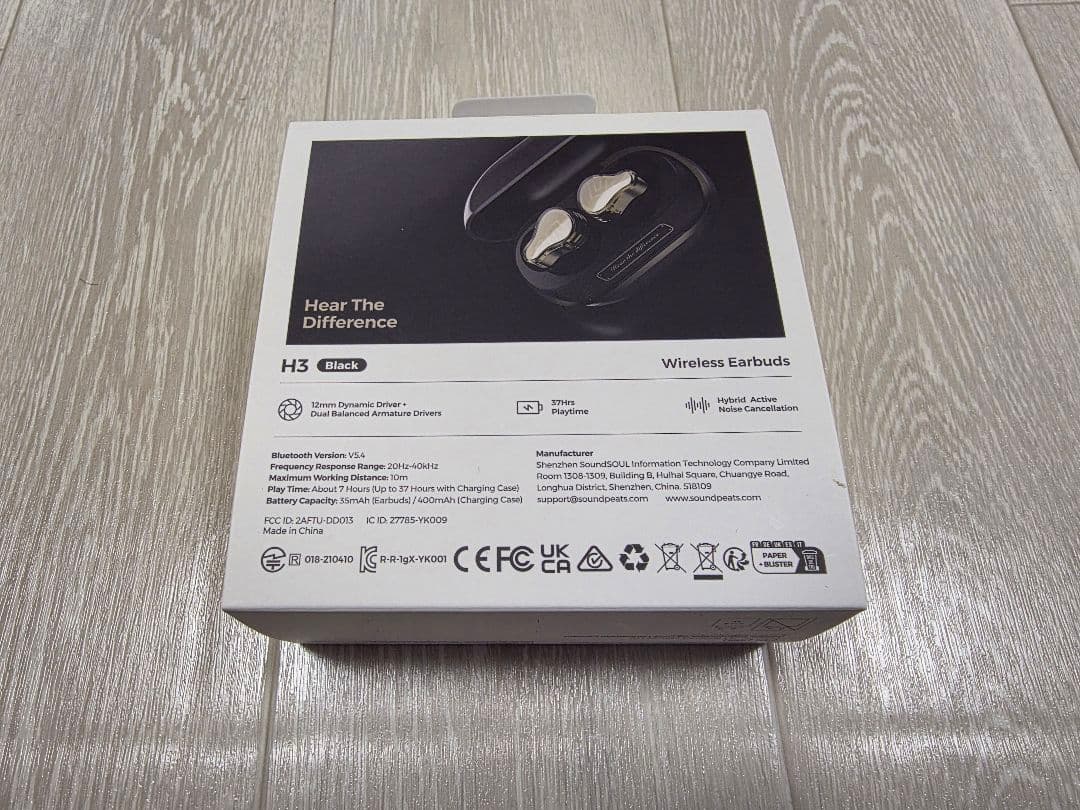 SOUNDPEATS　H3 ワイヤレスイヤフォン ハイレゾ対応