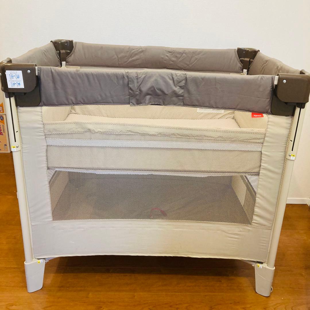 アップリカ　ココネルエアー　ココアブラウン　aprica ベビーベッド