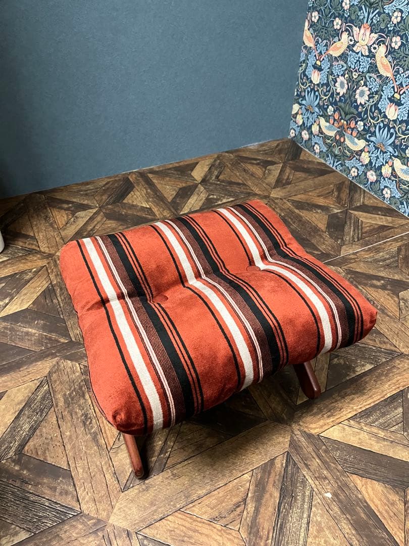 ＴＡＪＩ＊オットマン スツール 椅子 インテリア アンティーク 昭和レトロ