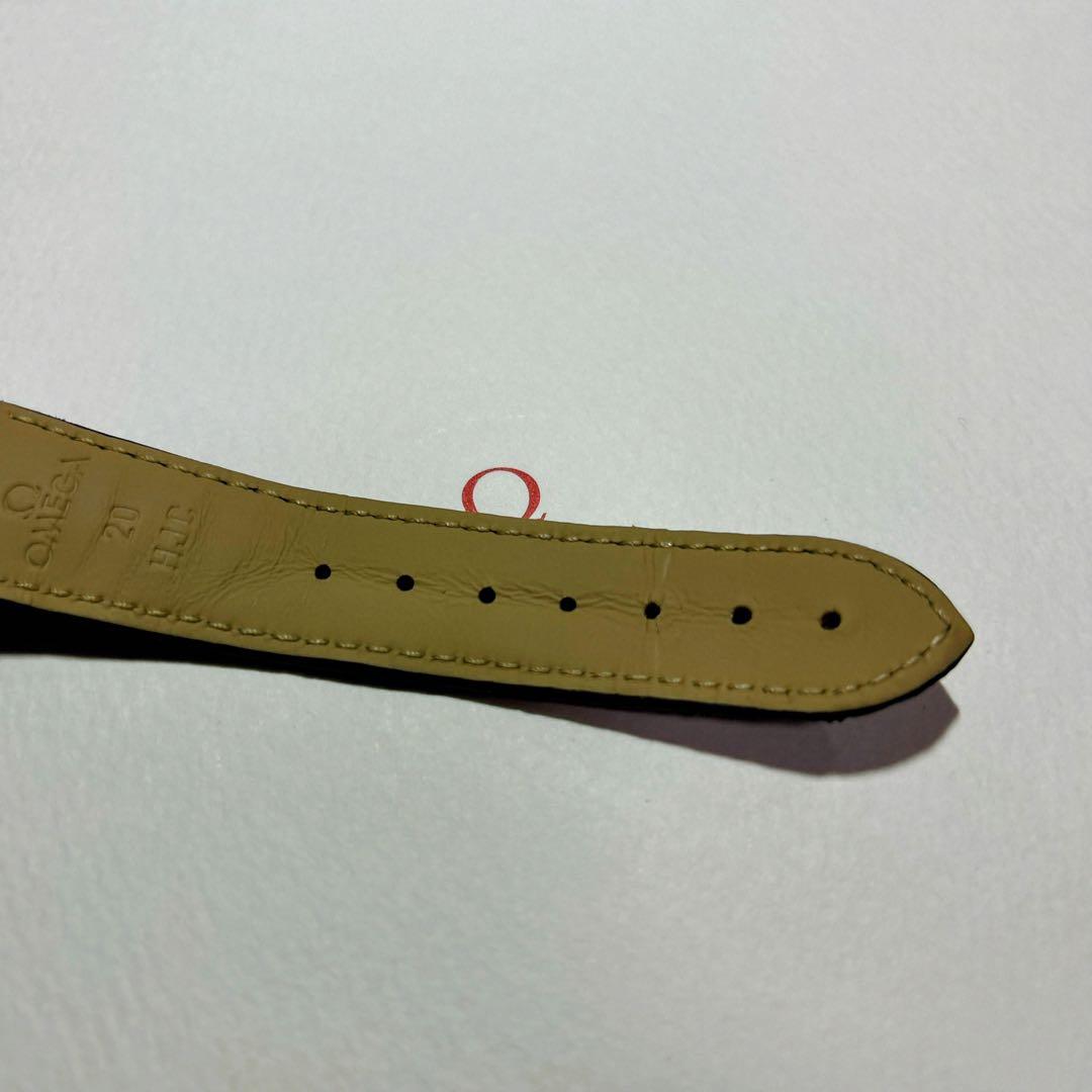 OMEGA レザーベルト ワニ革 ネイビー 20mm x 18mm