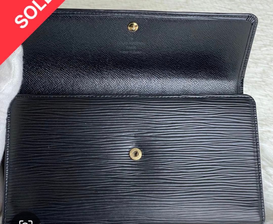 Louis Vuitton ブラック 長財布 エピレザー