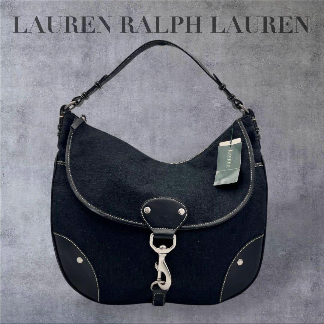 LAUREN RALPH LAUREN ワンショルダーバッグ キャンバス レザー