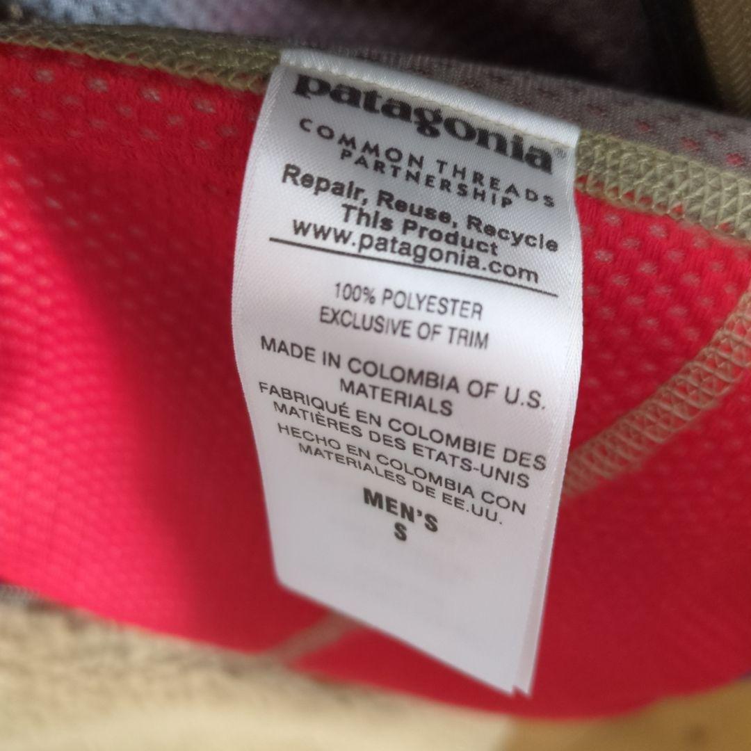 patagonia フリースベスト Sサイズ ベージュ/青　レトロｘ　ベスト